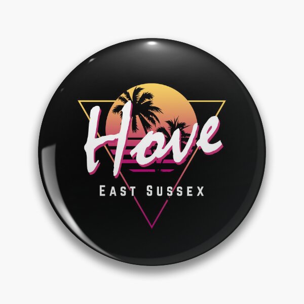 Item preview, Funny 80s Retro Sunset 'Hove' East Sussex designed and sold by dinosareforever.