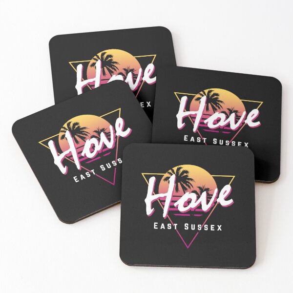 Item preview, Funny 80s Retro Sunset 'Hove' East Sussex designed and sold by dinosareforever.