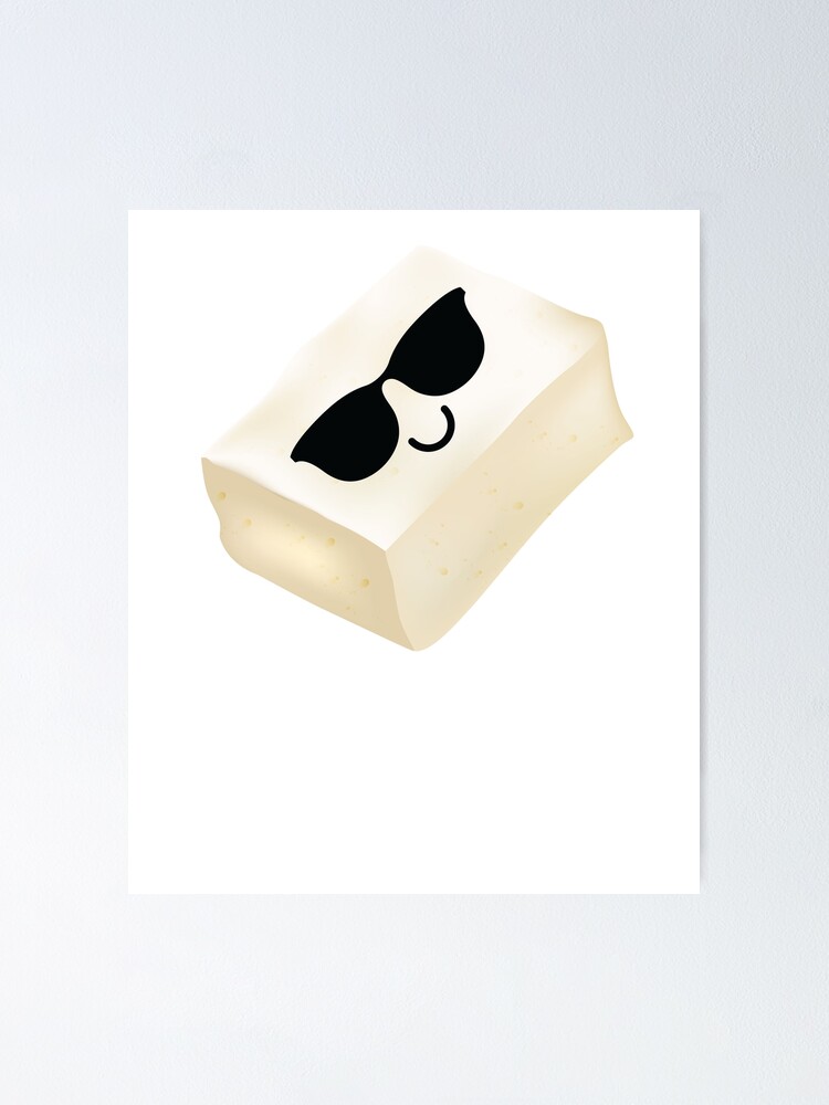 "Tofu Emoji " Poster for Sale by HippoEmo Redbubble