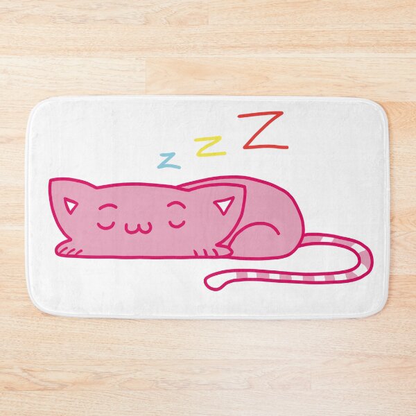 Item preview, Cute Pink Sleeping Kitten Design designed and sold by Jellibeany.