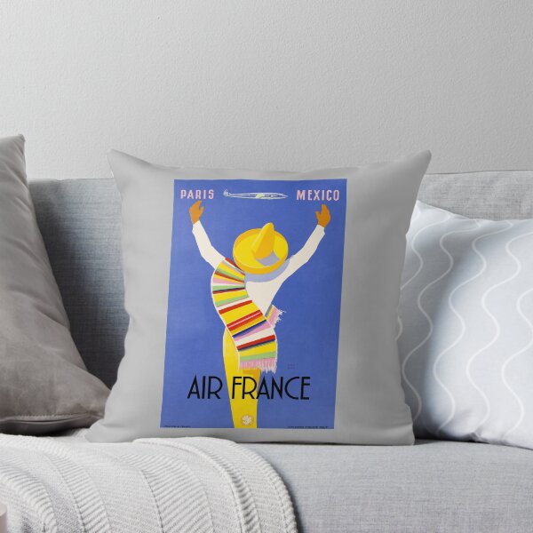 Aperçu de l'œuvre 1954 Air France Paris au Mexique Affiche de voyage créée et vendue par retrographics.