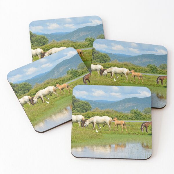 Item preview, Wild Horses in Italian Wetland designed and sold by jojobob.