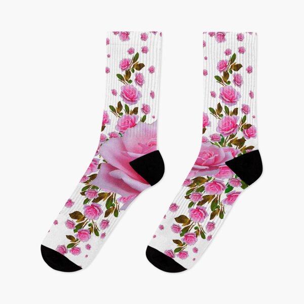 Item preview, ABSTRACT PATTERN  PINK ROSE GARDEN WHITE ART designed and sold by sharlesart.