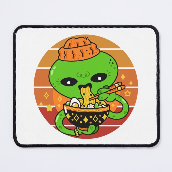 Item preview, Sunset Kawaii Cute Alian Eating Ramen Noodle designed and sold by 27th-Tee.