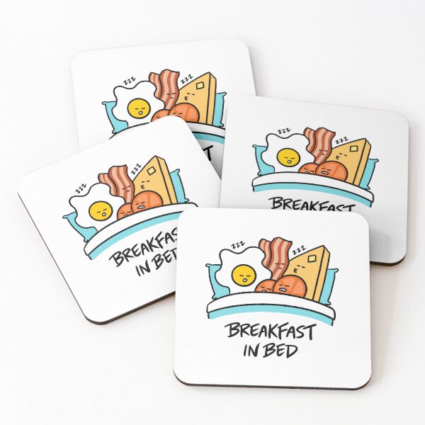 Item preview, Breakfast in Bed (Eggs, Bacon, Toast, Tomatoes) Sleeping Together designed and sold by bonniemamadraws.