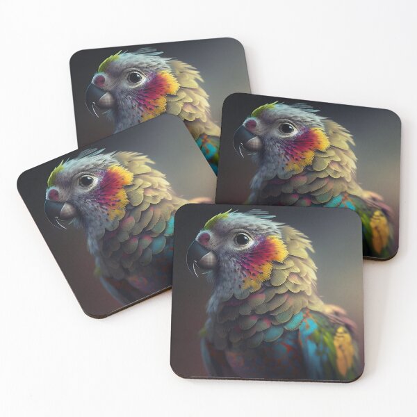 Item preview, Colourful Budgie With Ruffled Feathers - Contemporary Digital Art designed and sold by marcogolfo.
