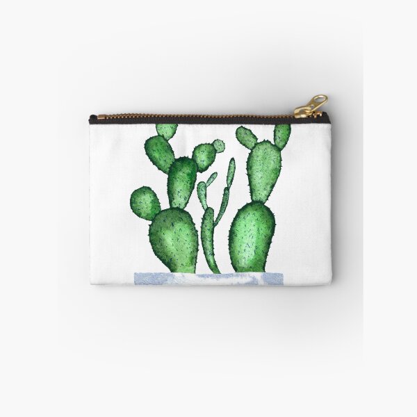 Item preview, Green cactus branch white pot watercolor sketch  designed and sold by Yana Mustafina | Boho Soulful Designs.