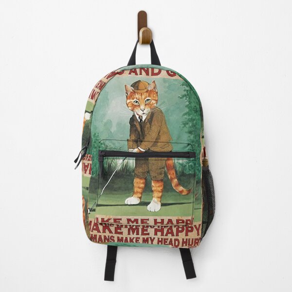 Item preview, GOLF Cats and golf make me happy human make my head hurt designed and sold by SEANPARKERAU.