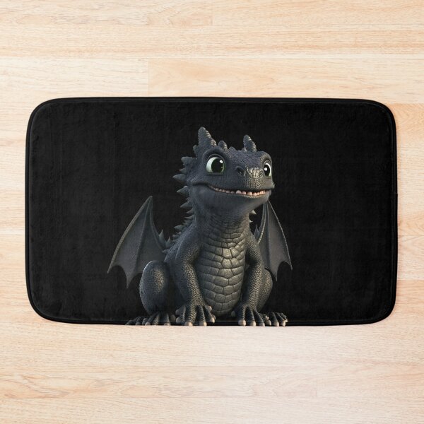 Item preview, Cute black baby dragon with big eyes black designed and sold by badbug.