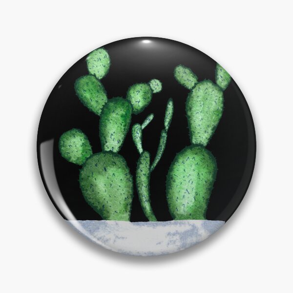 Artikelvorschau, Green cactus branch white pot watercolor sketch black entworfen und verkauft von Yana Mustafina | Boho Soulful Designs.