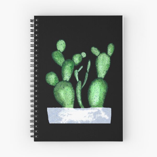 Artikelvorschau, Green cactus branch white pot watercolor sketch black entworfen und verkauft von Yana Mustafina | Boho Soulful Designs.