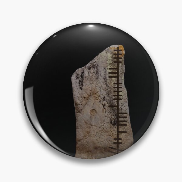 Item preview, Ogham stone with gobshite carving  designed and sold by 1DaisyChainLane.