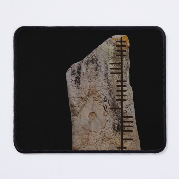 Item preview, Ogham stone with gobshite carving  designed and sold by 1DaisyChainLane.