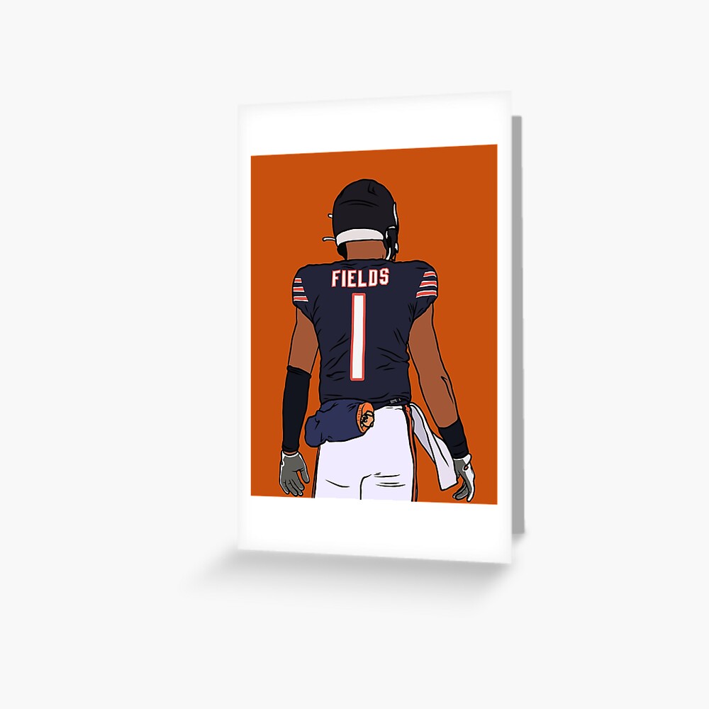 Justin Fields Orange Greeting Card