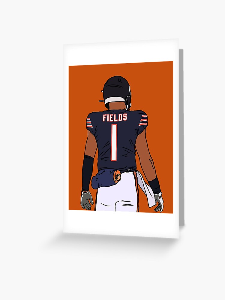 : Justin Fields Jersey #1 Chicago Custom Stitched Orange