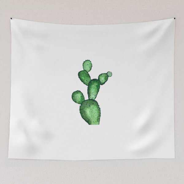 Item preview, Cactus branch plant green a watercolor sketch designed and sold by Yana Mustafina | Boho Soulful Designs.