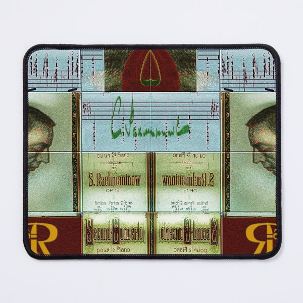 Item preview,  AMAZING PAINTING ABSTRACT PORTRAIT OF SERGEI RACHMANINOFF PIANIST MUSICIAN COMPOSER - CLASSICAL MUSIC SCORE - PATCHWORK SIGNATURE designed and sold by Ralek.