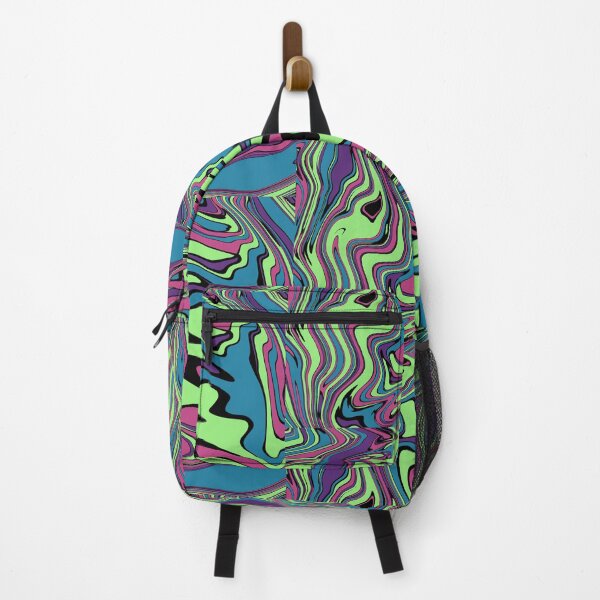Item preview, Green Purple Pink Blue Black Abstract Silk designed and sold by awsomepatterns.