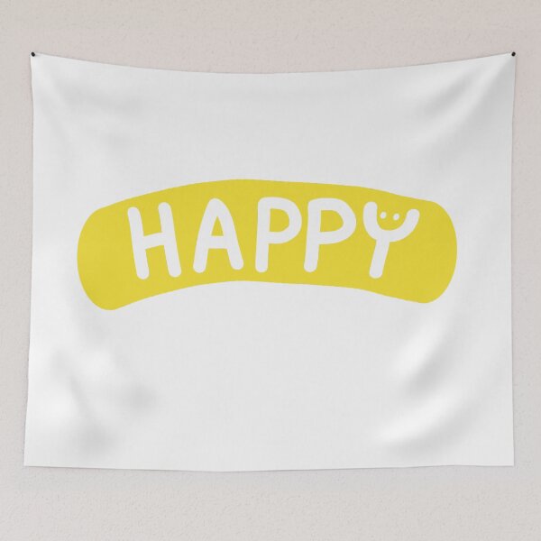 Item preview, Handwritten Happy Design With A Smiley Face designed and sold by Jellibeany.