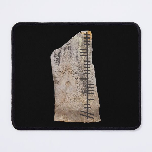 Item preview, Ogham stone with gobshite carving designed and sold by 1DaisyChainLane.