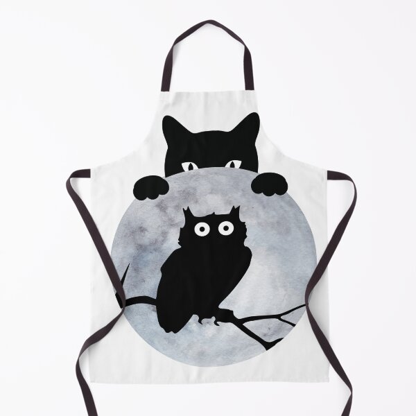 Item preview, horror a cat and an owl designed and sold by DesignUneed.