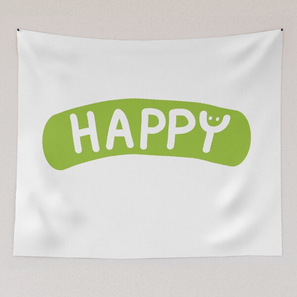Item preview, Handwritten Happy Design With A Smiley Face designed and sold by Jellibeany.
