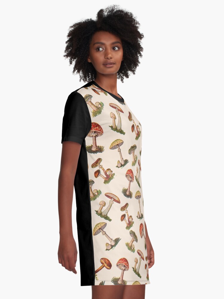 Alternate view of Mushrooms Graphic T-Shirt Dress