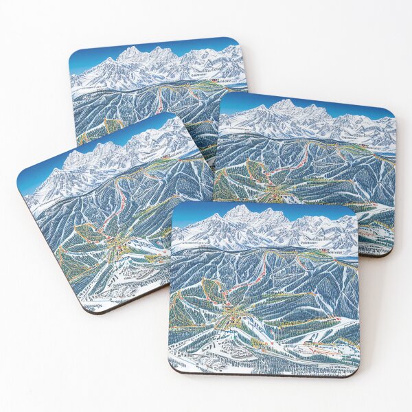 Item preview, Fantasy Ski Trail Map #244 designed and sold by UncannyCanvas.