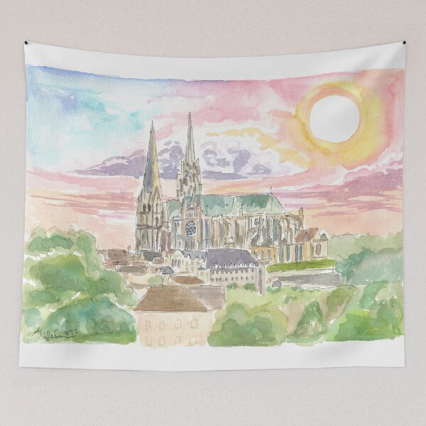 Item preview, Amazing Gothic Cathedral of Our Lady of Chartres designed and sold by artshop77.