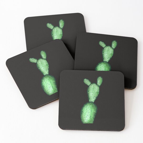 Item preview, Cactus branch plant green a watercolor sketch black designed and sold by Yana Mustafina | Boho Soulful Designs.