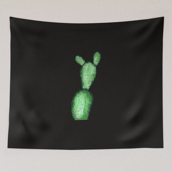 Item preview, Cactus branch plant green a watercolor sketch black designed and sold by Yana Mustafina | Boho Soulful Designs.