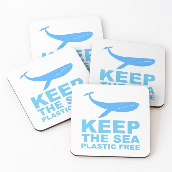 Keep the Sea Plastic Free Coasters (Set of 4)
