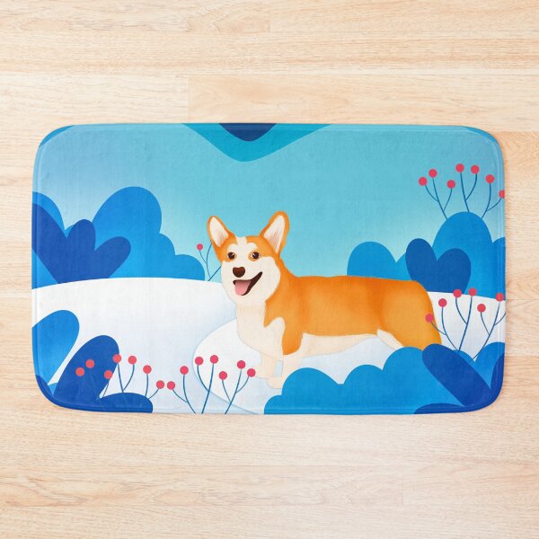 Item preview, Corgi Taps in Snow Landscape designed and sold by Ameliamaar.