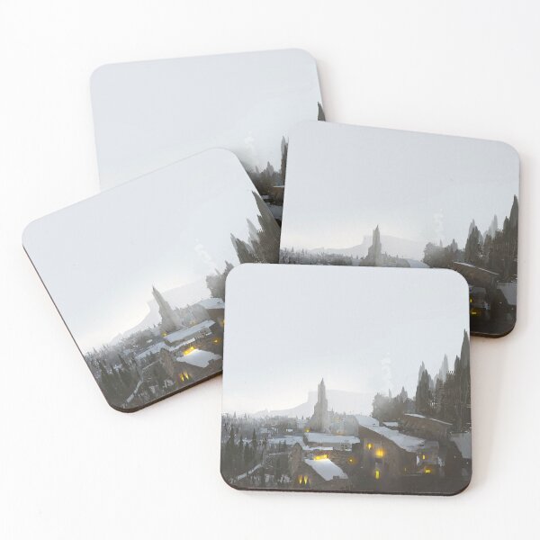 Item preview, a village with winter snow designed and sold by kimbongjune.