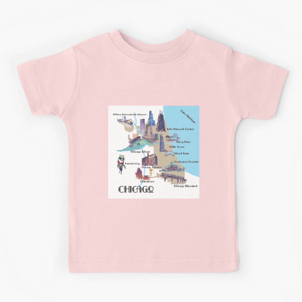 Chicago Michigan map with attractions