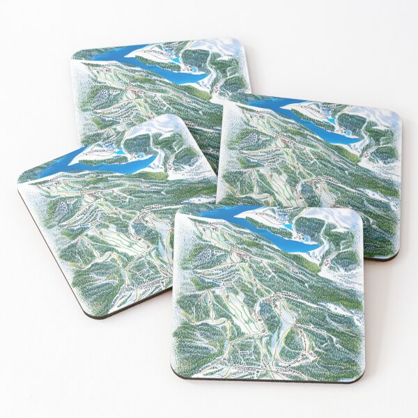 Item preview, Fantasy Ski Trail Map #255 designed and sold by UncannyCanvas.