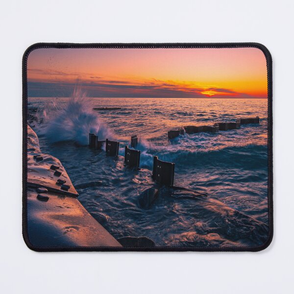 Item preview, Sunset on the Shores of Lake Michigan designed and sold by Elevated Imaging .