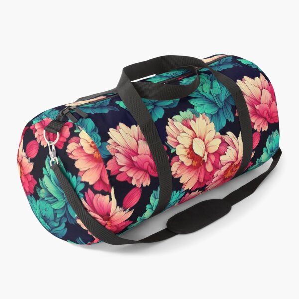 Item preview, Florally Magenta and Teal on Black designed and sold by Patternifico.