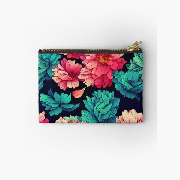 Item preview, Florally Magenta and Teal on Black designed and sold by Patternifico.