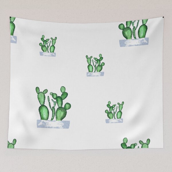 Item preview, Cactus green seamless pattern a watercolor sketch designed and sold by Yana Mustafina | Boho Soulful Designs.