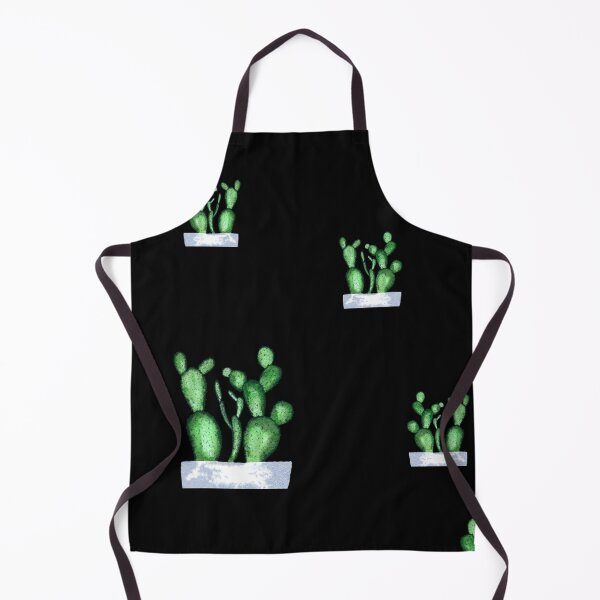 Item preview, Cactus green seamless pattern a watercolor sketch black designed and sold by Yana Mustafina | Boho Soulful Designs.