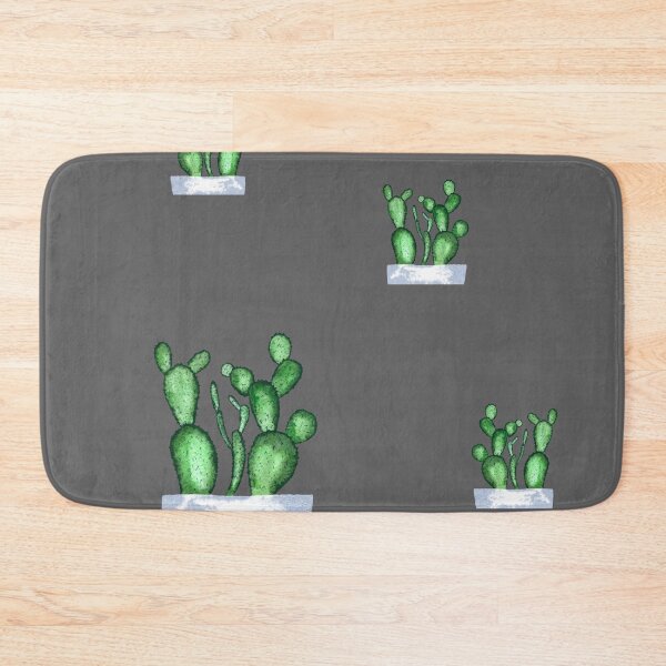 Item preview, Cactus green seamless pattern a watercolor sketch grey  designed and sold by Yana Mustafina | Boho Soulful Designs.