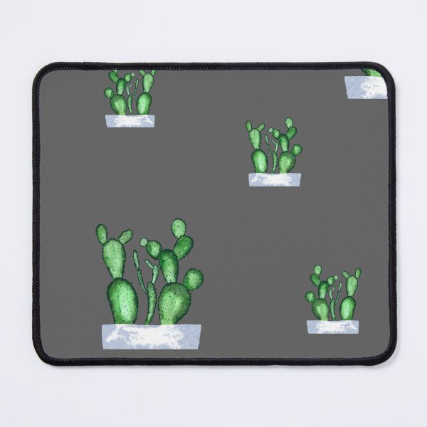 Item preview, Cactus green seamless pattern a watercolor sketch grey  designed and sold by Yana Mustafina | Boho Soulful Designs.
