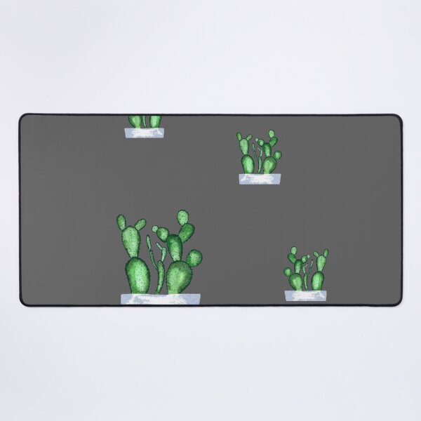 Item preview, Cactus green seamless pattern a watercolor sketch grey designed and sold by Yana Mustafina | Boho Soulful Designs.
