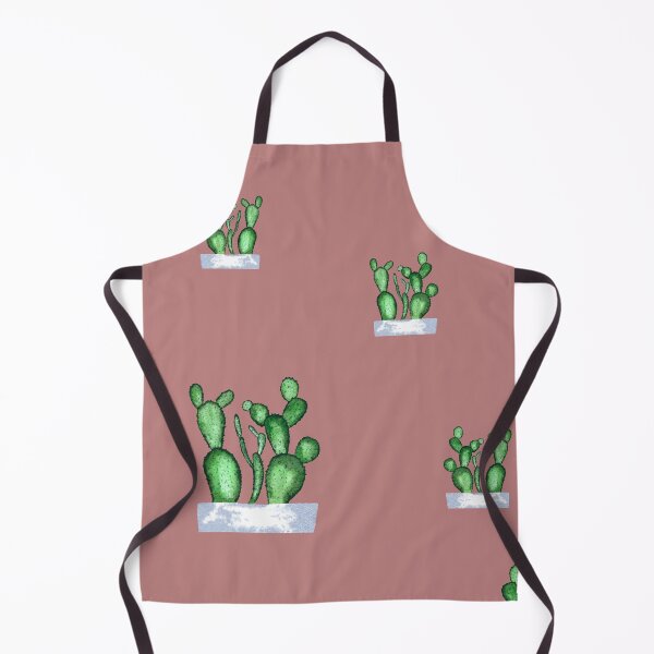 Item preview, Cactus green seamless pattern a watercolor sketch pink designed and sold by Yana Mustafina | Boho Soulful Designs.