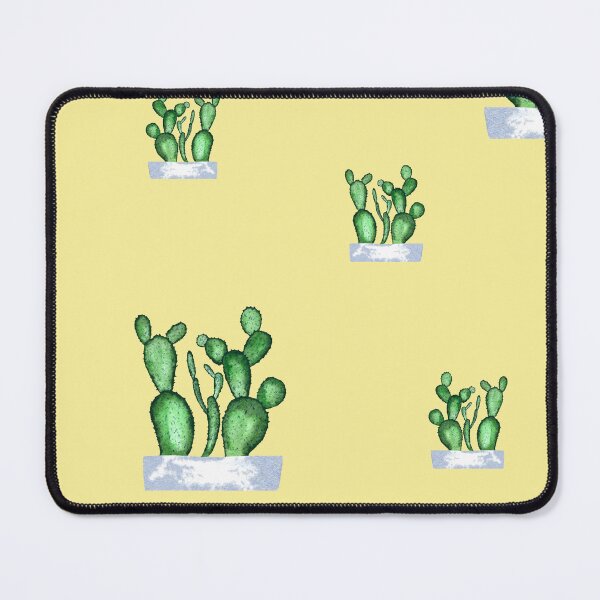 Item preview, Cactus green seamless pattern a watercolor sketch yellow designed and sold by Yana Mustafina | Boho Soulful Designs.