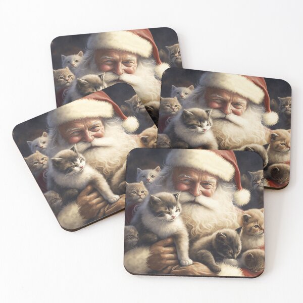 Item preview, Santa loves cats! designed and sold by FreeBot99.