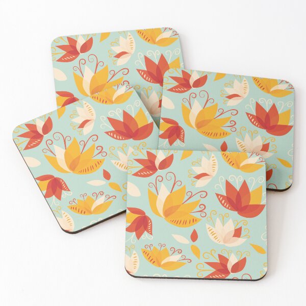 Item preview, Whimsical Abstract Colorful Lily Flowers Pattern designed and sold by Boriana Giormova.