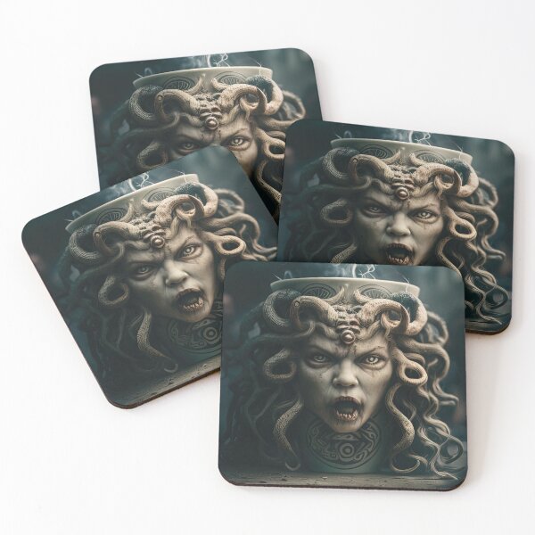 Item preview, Scary medusa on a cup of coffee designed and sold by RK - Shop.