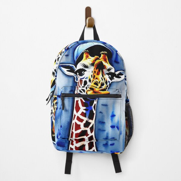 Item preview, Blue hat watercolor giraffe designed and sold by MoonsideGallery.